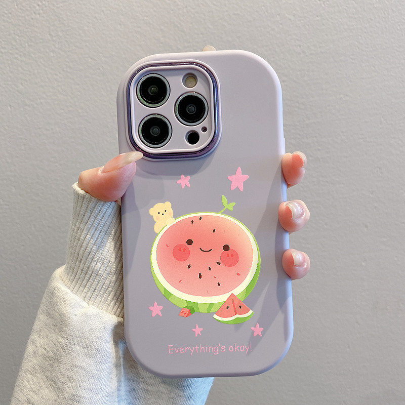 หมีน้อยแตงโมสําหรับVivo V27 V29 V30 V40 Pro S20 S19 S17E X80 X90 X100 X100S X200 PRO Fullcoverกล้องก