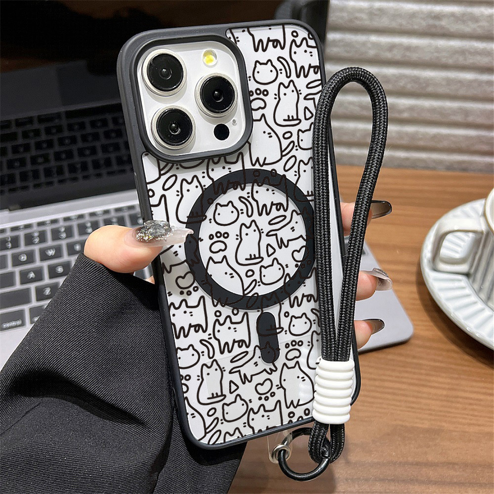 🔥🔥เคส Samsung A07 A17 A56 A55 A36 A35 A16 A06 A54 A15 A25 A26 5G Cute เคสชาร์จไร้สายแบบแม่เหล็กเคลือบด้านใสบางเฉียบ - รูปที่ 6