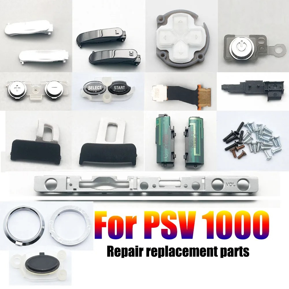 สําหรับ PS VITA PSV 1000 LR LR LR LR LR ซ้ายขวา Key Trigger ปุ่มสําหรับ PSV 1000 ตกแต่งบาร์เกมการ์ดปลั๊กหน่วยความจําปลั๊ก Accessorie