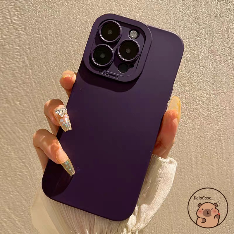 Simple เลนส์ป้องกันคู่เคสโทรศัพท์สําหรับ OPPO A57 A77 A57S A57E A77S A55 A56 A54 A53 A53S 2020 A93 5G 4G ปลอกสีทึบรวมทุกอย่าง Anti-fall ฝาหลัง