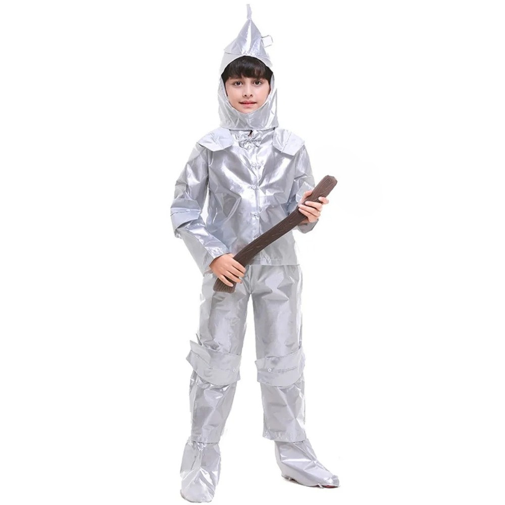 ชุดคอสเพลย์ Tin Man สำหรับเด็กผู้ชาย Halloween กับของตกแต่งและปั้มน็อก