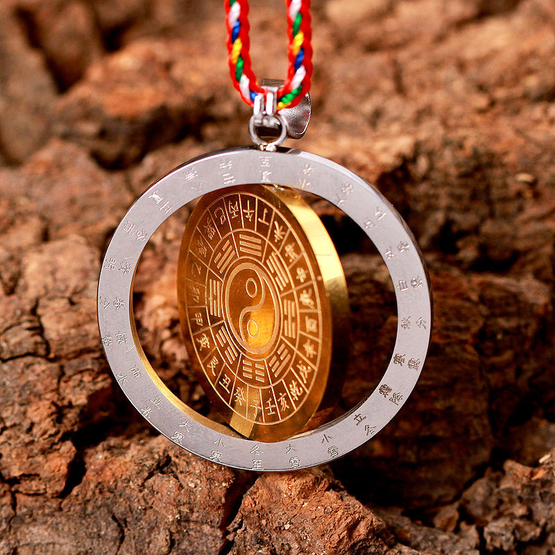 จี้สร้อยคอนำเข้าจากไทเทเนียม ออกแบบตามยินหยาง เครื่องประดับแฟชั่นสำหรับทั้งชายและหญิง W9.17 L