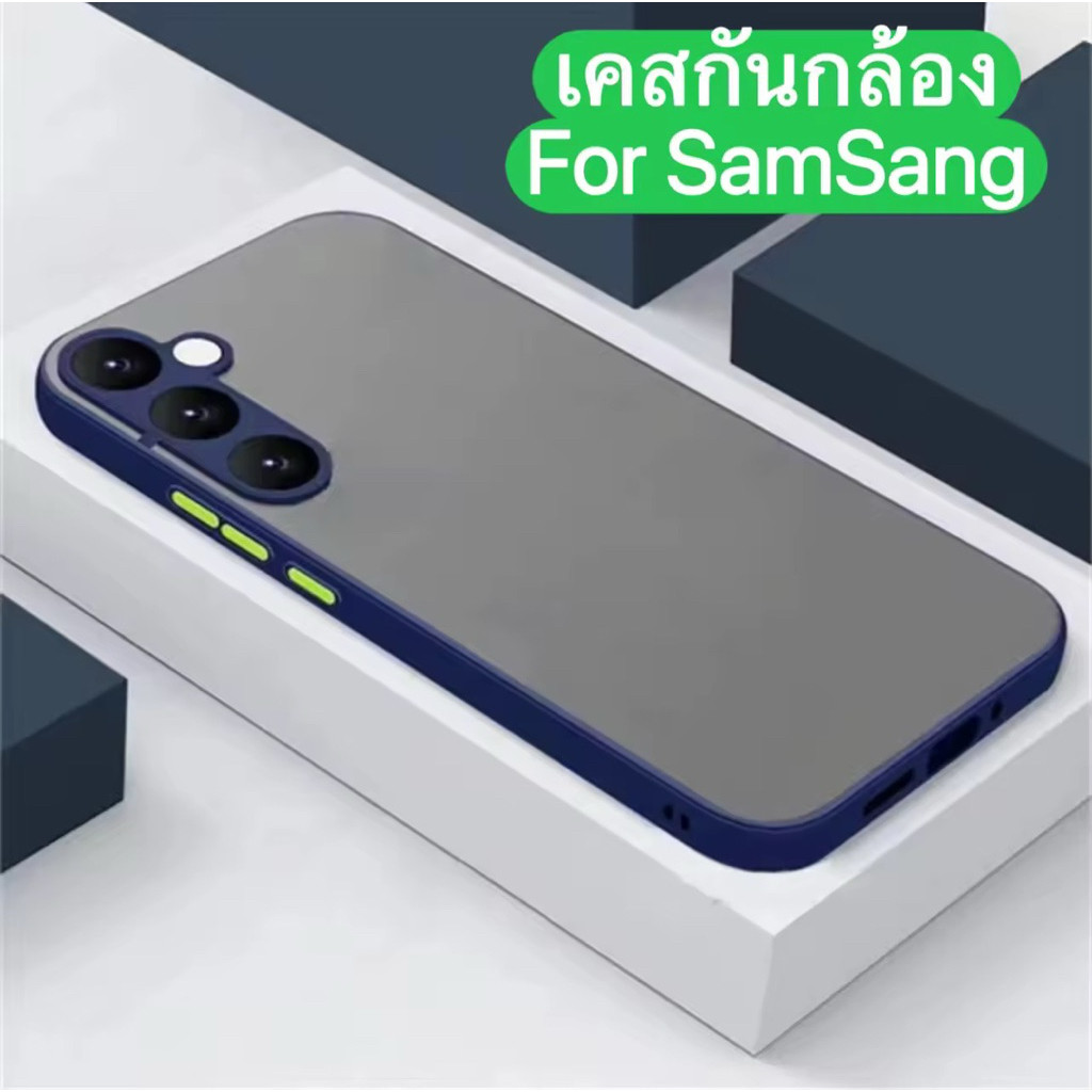 เคสขอบสีผิวด้าน สำหรับ Samsung S25FE A17 5G A07 A56 A36 A26 A16 A06 4G/5G ตรงรุ่น กันรอยกล้อง ขอบนิ่