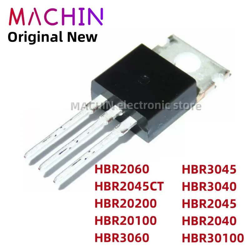 1-5 HBR2060 HBR2045CT HBR20200 HBR20100 HBR3060 HBR3045 HBR30100C HBR2045 HBR2040 HBR30100 HBR30100C TO220 ทรานซิสเตอร์ TO-220