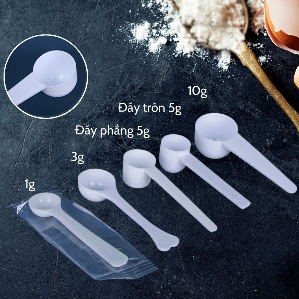 ช้อนตวงนม กรัม ช้อนทําอาหารในครัวสําหรับตวงเครื่องเทศสําหรับการอบ 1g 3g 5g 10g - SA123