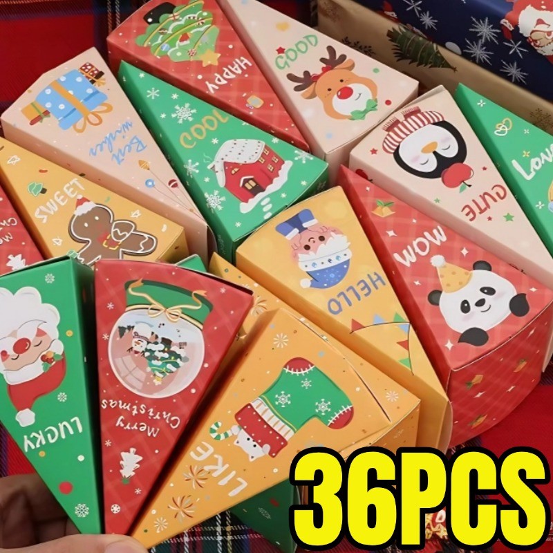 Vibrant Christmas Counting Gift Box - Delicate Xmas Paper Folding Blind Boxes - Festive Packaging Su