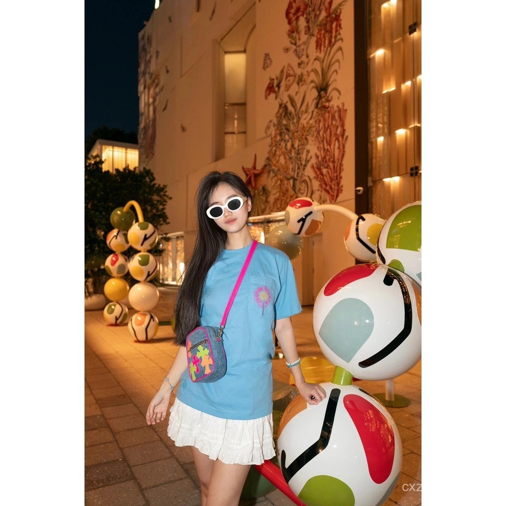 .丨 Crow Heart Miami Limited Horseshoe Print Round Neck Short Sleeve T-Shirt