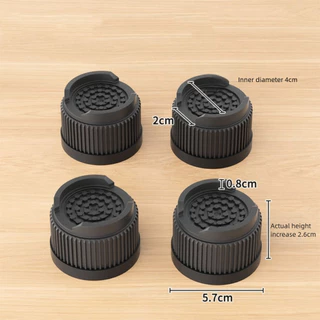 POLI เตียงยก Risers, แผ่นรองฝ่าเท้าเฟอร์นิเจอร์กันลื่นสําหรับงานหนัก, ซักสี่เหลี่ยมกลมแบบปรับได้คุณภาพสูง|รองรับขาโต๊ะเก้าอี้โซฟา