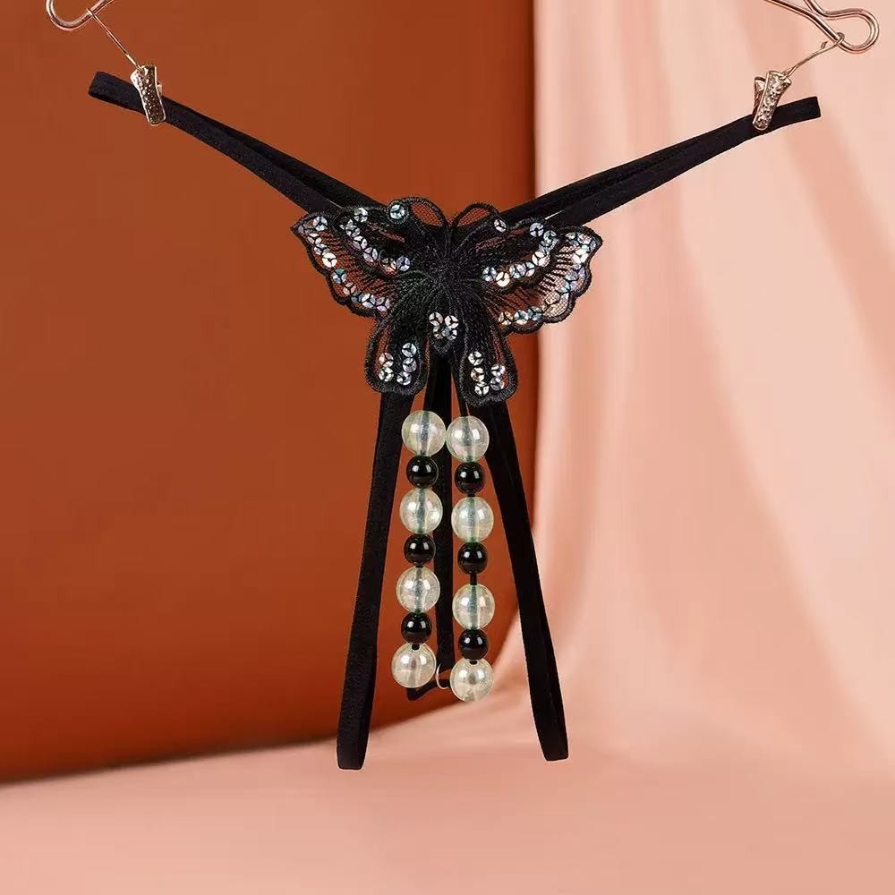 กางเกงชั้นในเซ็กซี่ ขนาดใหญ่ ประดับด้วยลูกปัดส่องแสงและลายฉลุโปร่งใส สร้างความโดดเด่นในยามพิเศษ