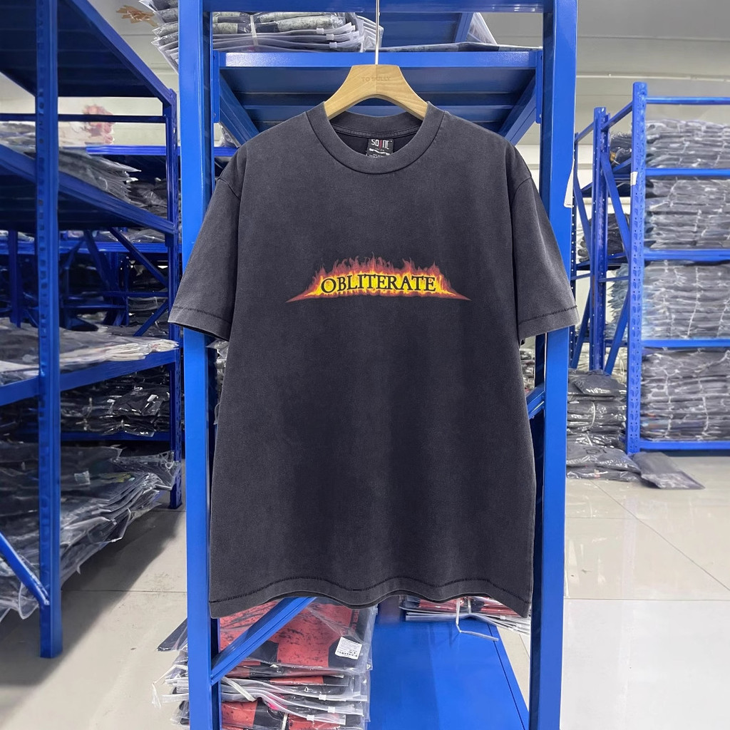 J8W6 Saint OF Michael High Street Washed Vintage Loose Fit vintage Short Sleeve T Men's Summer T-shi