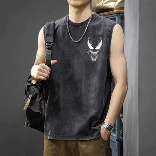 Sea.Tee เสื้อกีฬา เสื้อแขนกุด plus size ผ้าCotton 100% สบายและนุ่ม 'Venom' 3XL