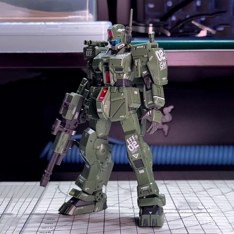 สติ๊กเกอร์น้ํา Bada Xingfeng-HG Feral Army Jims Mecha PB Limited Free Assembly Bracket Model Earth C