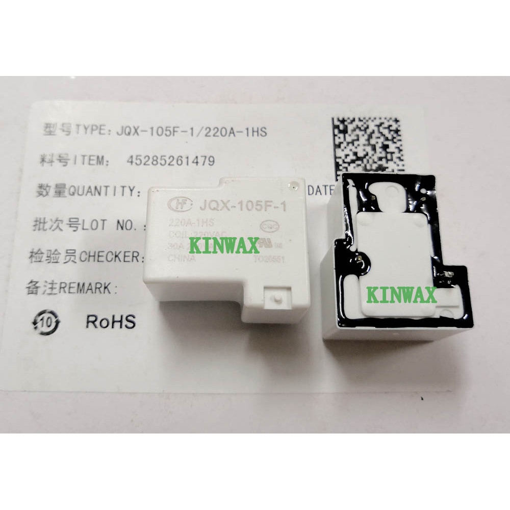 JQX-105F-1-220A-1HST เครื่องกําเนิดมาโคร 220VAC ปกติเปิด 4 Pins 30A240VAC HF105F