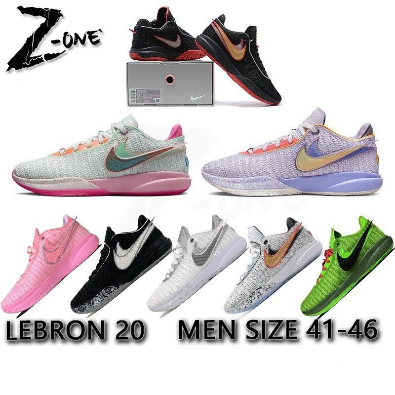 Preferion Men Lebron 20 EP รองเท้าบาสเก็ตบอลในกล่องลูกไม้