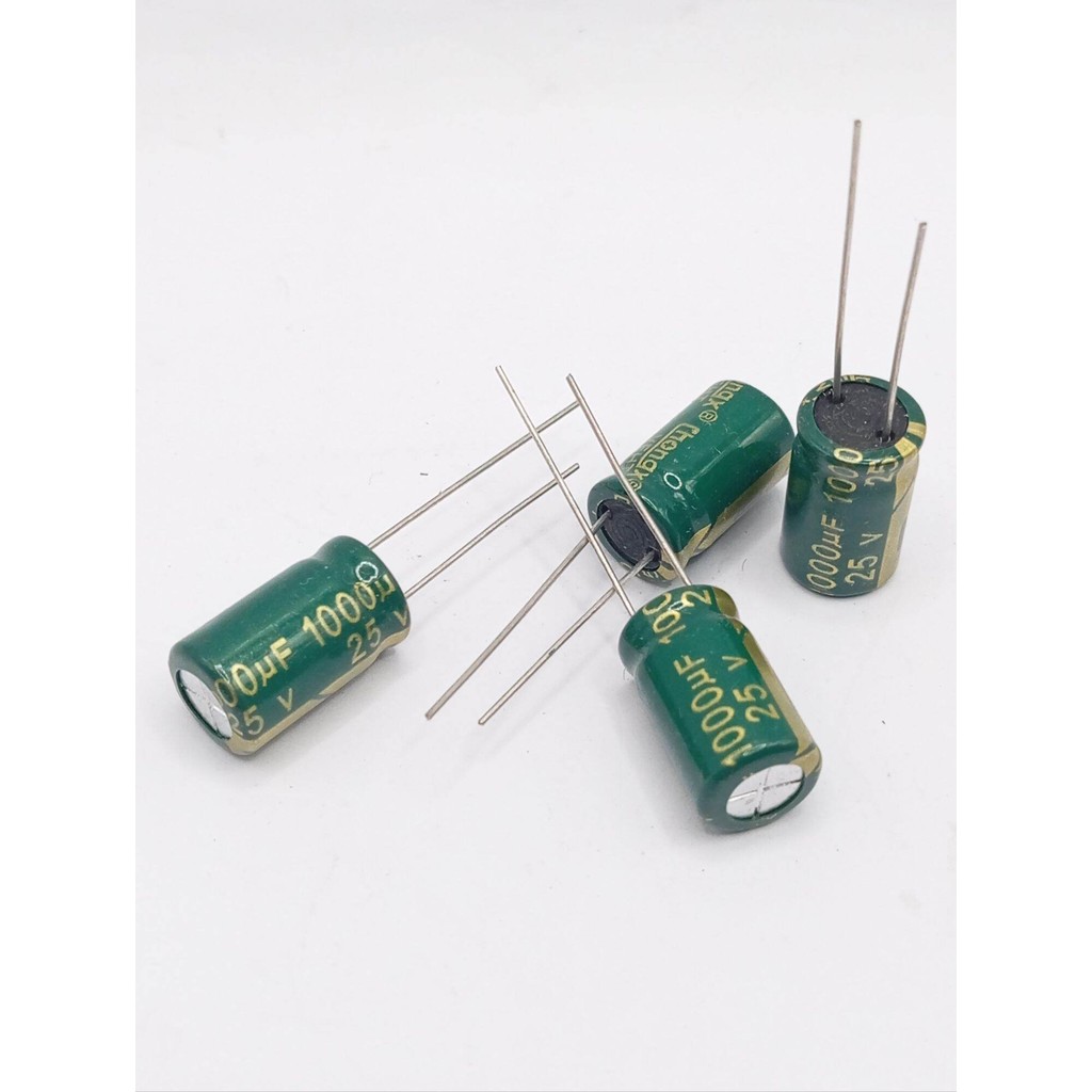 ส่งด่วน! คาปาซิเตอร์ 25v 1000uf สำหรับเครื่องเสียง แอมป์จิ๋ว แบตเตอรี่ ตัวเก็บประจุ ออดิโอ