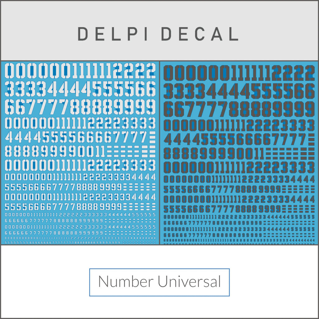 Delpi Decal (ดีคอลน้ำ) Number Universal
