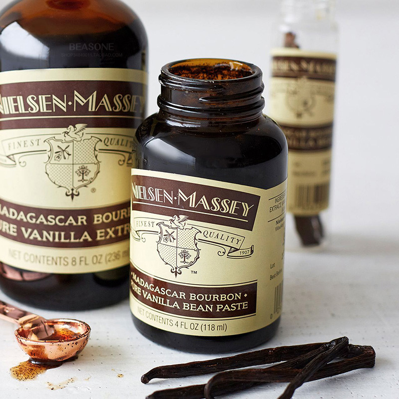 ประกอบด้วยเมล็ดวานิลลา NIELSEN-MASSEY Madagascar Vanilla Cream Vanilla Extract Vanilla Pod Baking