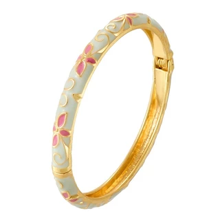 สร้อยข้อมือลายโคลเวอร์สี่ใบ สไตล์ย้อนยุคและขยาย ในสไตล์ดอกไม้ห้าใบ เปิด