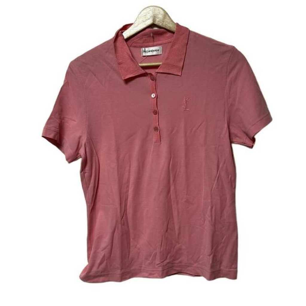 Yves Saint Laurent YSL Laula SAINTLAURENT Polo Shirt pink Women Short sleeves Direct from Japan Seco