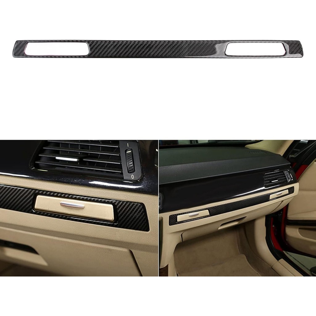 Xotic Tech 1 PC คาร์บอนไฟเบอร์ภายในรถ Copilot ถ้วยผู้ถือ Strip Trim ใช้งานร่วมกับ BMW 3 Series E90 E