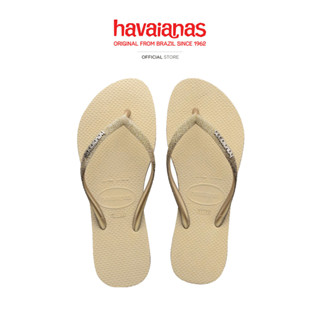 HAVAIANAS รองเท้าแตะ Slim Sparkle Me Flip Flops SAND GREY 41…
