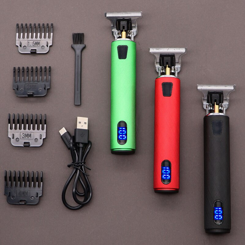 Clipper Cutting Trimmer Hair Men Machine Barber USB T9 Electric Rechargeable 0mm Men Cordless New Pr