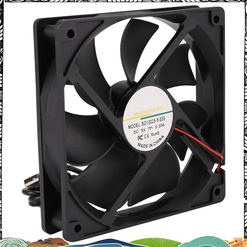 Super 5V USB 2000RPM พัดลมระบายความร้อน 12 ซม. เครื่องทําความเย็นความเร็วสูงสําหรับ Iceriver KS0 KS0