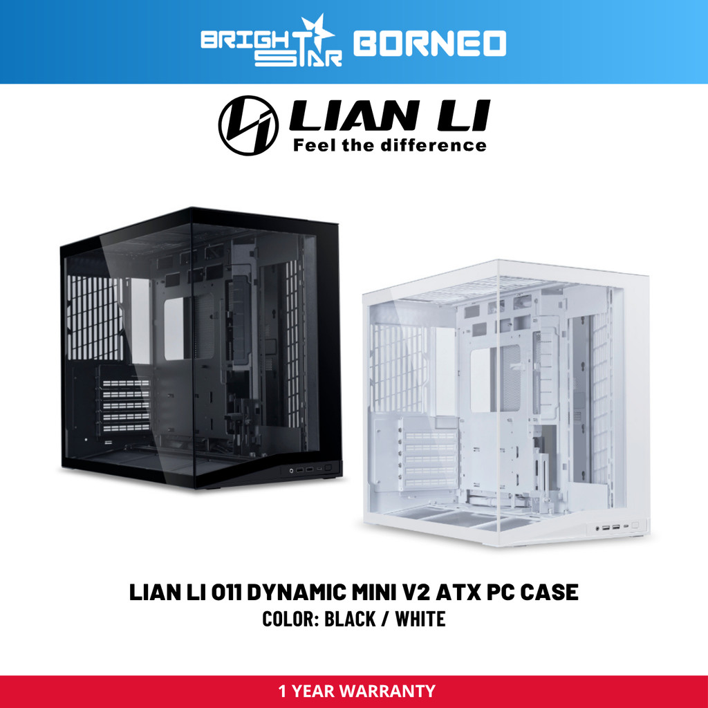 LIAN LI O11 Dynamic Mini V2 ATX Pc Case - สีดํา/ขาว