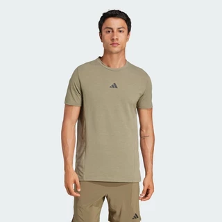adidas Gym & Training เสื้อยืดออกกำลังกาย Designed for Training ผู้ชาย สีเขียว JI8123