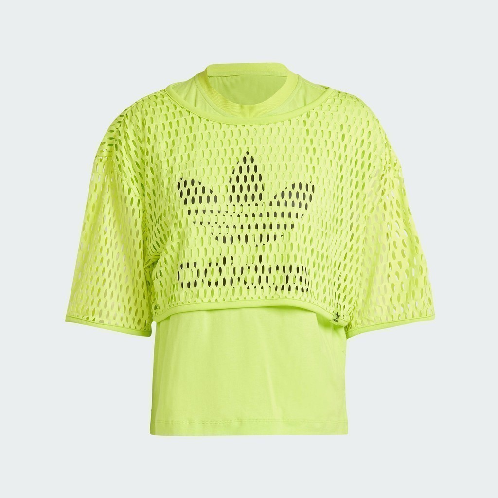 adidas ไลฟ์สไตล์ เสื้อยืด Big Logo ผู้หญิง สีเหลือง IK0476