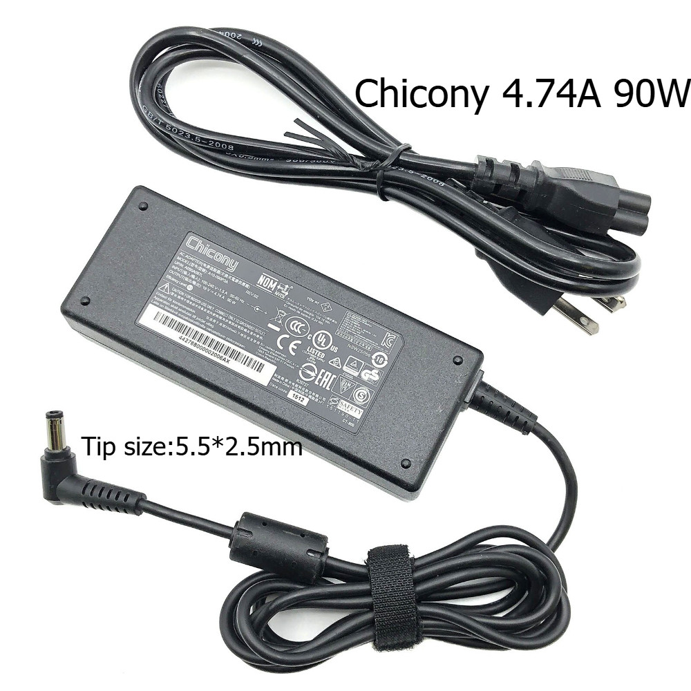 Chicony A10-090P3A อะแดปเตอร์ AC 19V 4.74A 90W 5.5*2.5 มม.แล็ปท็อปแหล่งจ่ายไฟ charger