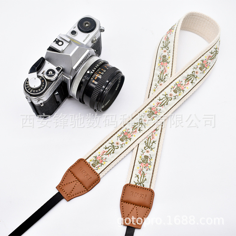 Crossbody Jacquard SLR Retro Micro SLR กล้องสไตล์ชาติพันธุ์สายคล้องไหล่สายคล้องคอ 600D 5D2 A7R