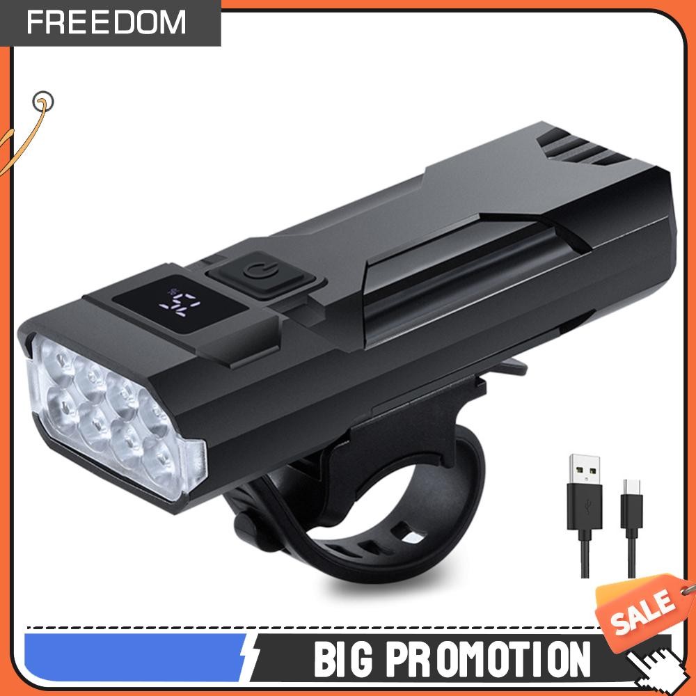 ไฟหน้าจักรยาน LED 8 ดวง ชาร์จได้ด้วยUSB สว่างมาก