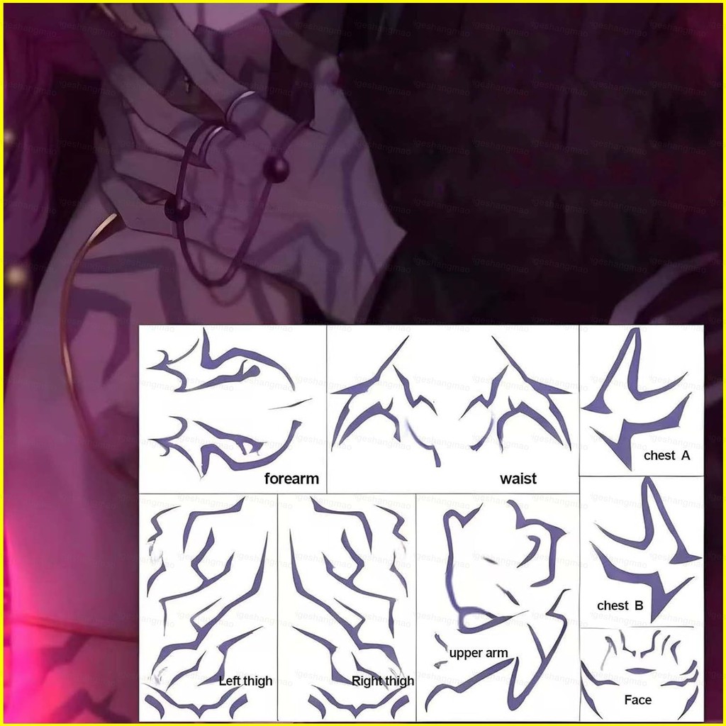 MG1 K-Pop Demon Hunters รอยสักชั่วคราว RUMI คอสเพลย์ Tattoos สติกเกอร์ GM1