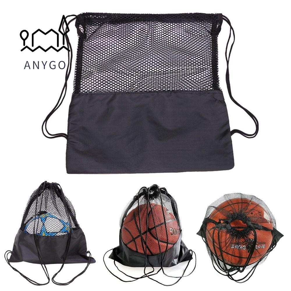YRBWDYZDH Ball Storage Backpack, Black Basketball Cover Mesh Bag, Ball Carrying Portable Basketball 