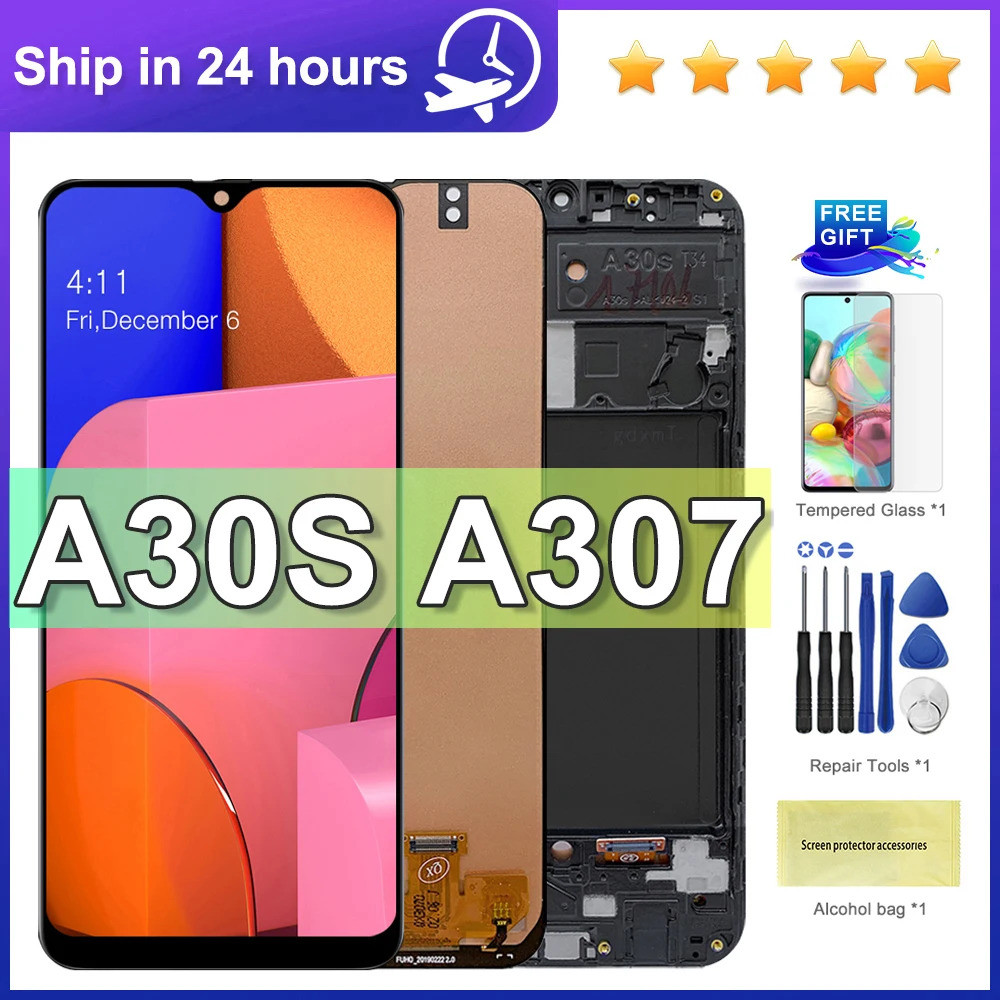 ทดสอบยอดนิยมสําหรับ Samsung A30s A307f A307 A307fn จอแสดงผล Lcd Touch Screen Digitizer Assembly สําห