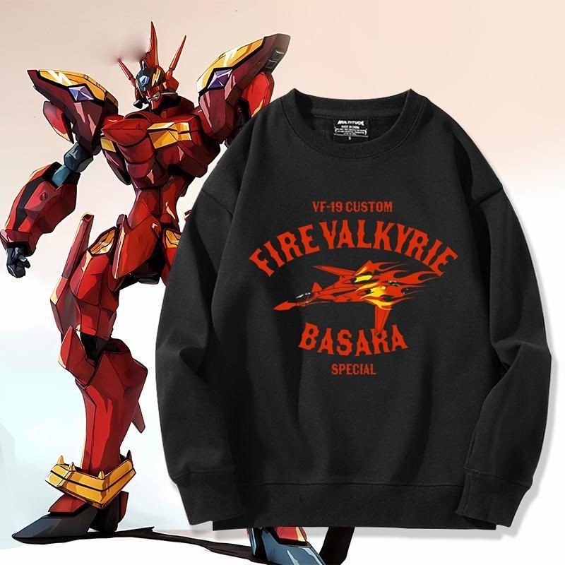 คู่สวม Macross 7 VF-19 แบบ Bazara สไตล์ร้อน เสื้อกันหนาวสำหรับทั้งผู้ชายและผู้หญิง