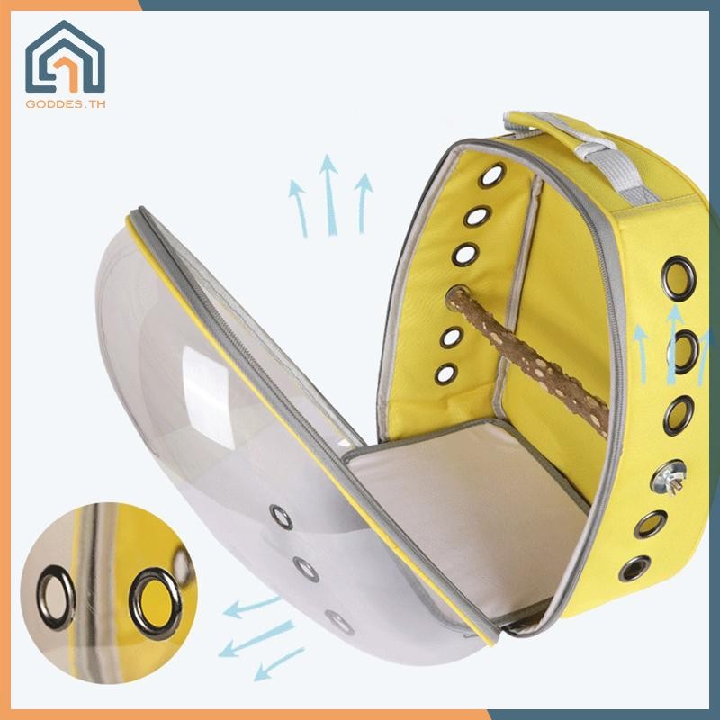 Goddes Bird Cage Panoramic Pet Backpack Breathable Out Pet Bird Bag Go Out Portable Transparent Back