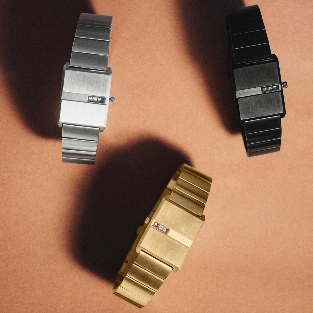 ของแท้ BREDA สไตล์ใหม่ Pulse Retro Square หน้าปัดขนาดเล็กแฟชั่นนาฬิกาผู้หญิง Creative Niche นาฬิกาพร