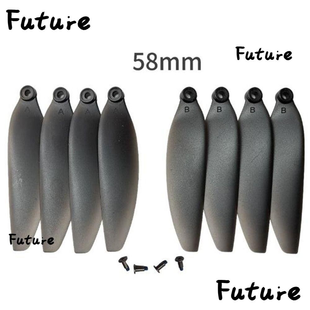 FUTURE ใบพัดพับใบมีด,พลาสติกสีดํารีโมทคอนโทรล Drone อะไหล่, 58 มม./66 มม.Universal Quadcopter ใบมีดอ