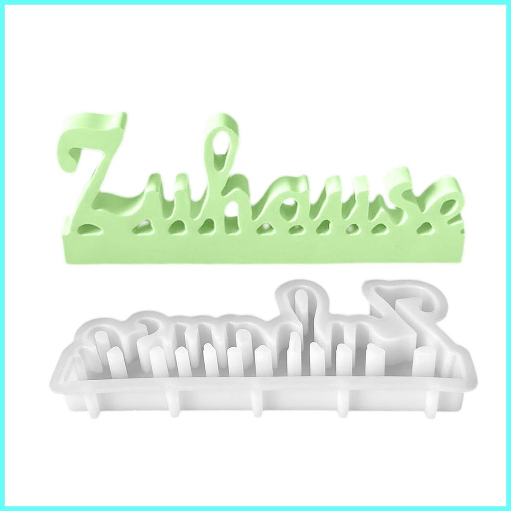 แม่พิมพ์ตัวอักษรสําหรับตัวอักษรเยอรมันแม่พิมพ์ซิลิโคนสําหรับอุปกรณ์งานฝีมือเรซิน Mould Epoxy Clay เท