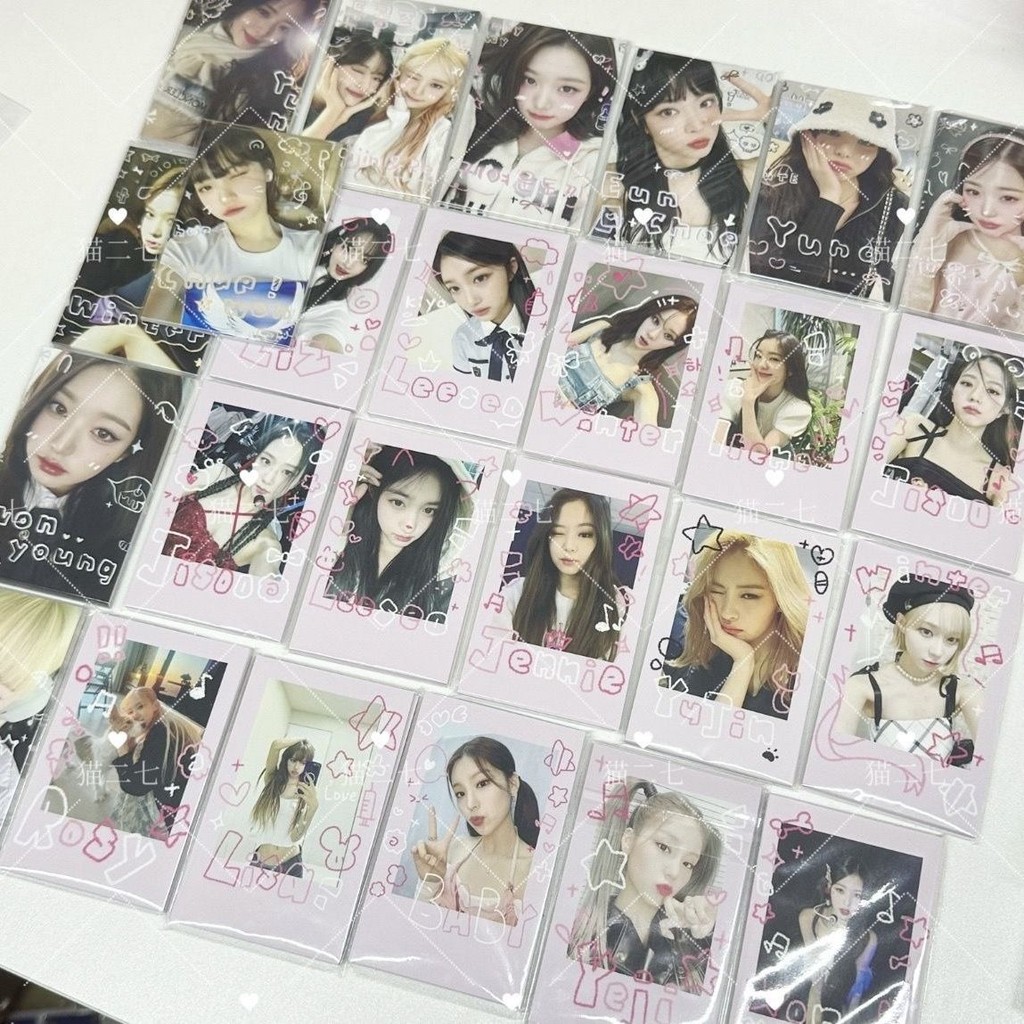 การออกแบบ kpop Girl Group โฟโต้การ์ดโฮมเมด โพลารอยด์ newjeans Photocard ive Photocard blackpink Phot