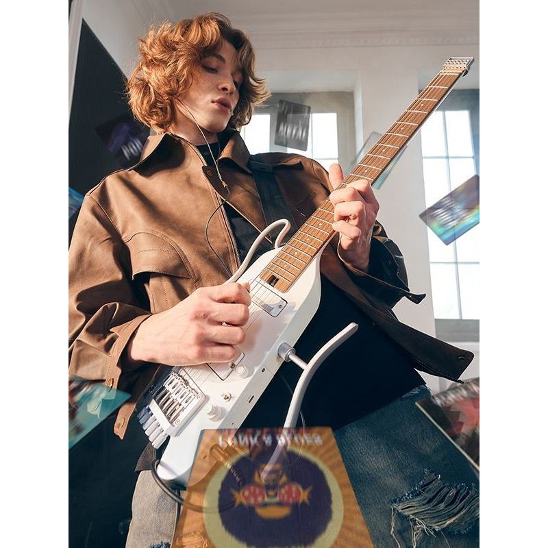 Limited Edition [] Donner Donner HUSH X PRO กีตาร์ไฟฟ้า Headless Portable Smart Guitar Disassembly h