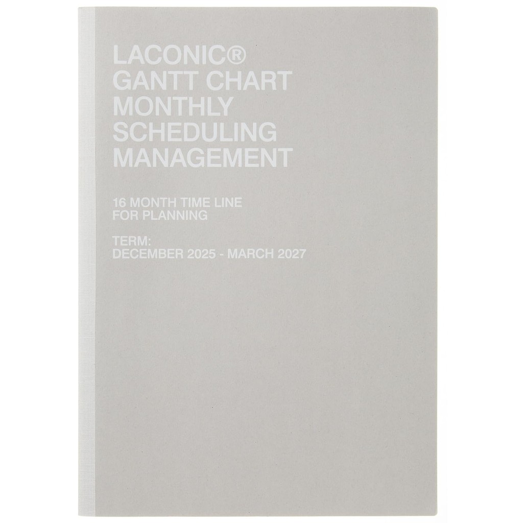 Laconico 2026 Monthly Planner A5 Gantt Chart Plain Paper LGMD14-150 (Starts December 2025) ㅤDirect F
