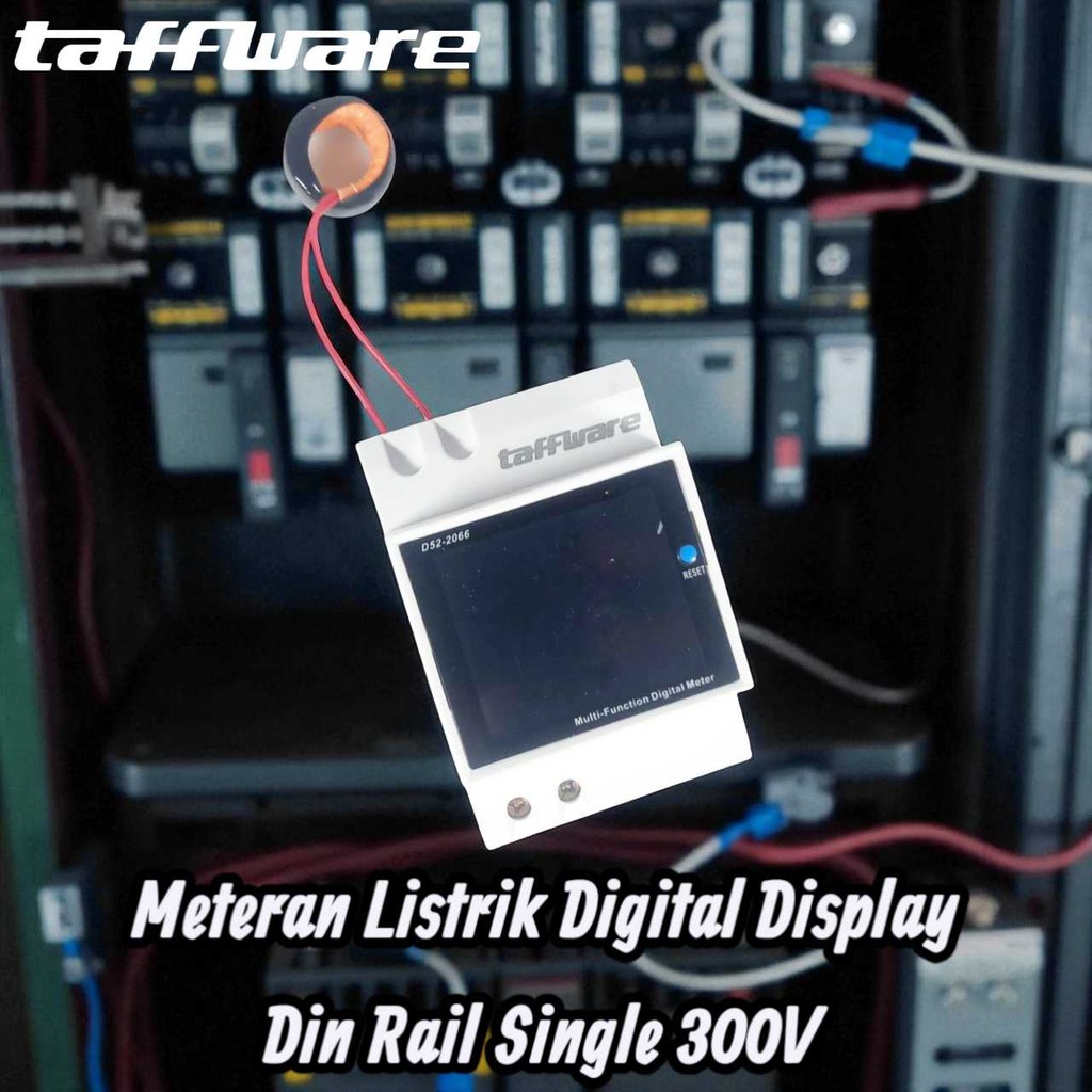 Kaozelo Digital Display Din Rail Single 300V มิเตอร์ไฟฟ้า - D52-2066