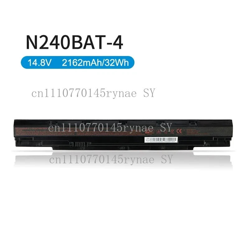 N240BAT-4 แบตเตอรี่แล็ปท็อปสําหรับ CLEVO N250LU N250JU N240BU N240JU Sager NP304 6-87-N24JS42L2 14.8