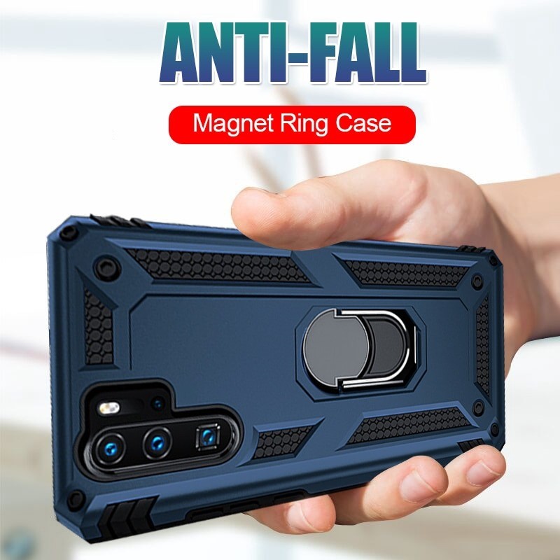 เหมาะสําหรับ Huawei P30 Pro / P30 Lite / P30 เกราะแหวนโลหะฝาครอบกันกระแทกเคสโทรศัพท์ป้องกันคู่
