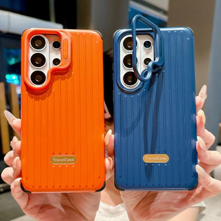 SAMSUNG สําหรับSamsung Galaxy S26 Ultraกระเป๋าเดินทางรูปแบบที่มองไม่เห็นเลนส์สําหรับSamsung S25 Ultra S24 S23 UltraถุงลมนิรภัยDrop Protection Hard PC + Soft TPUปกหลัง