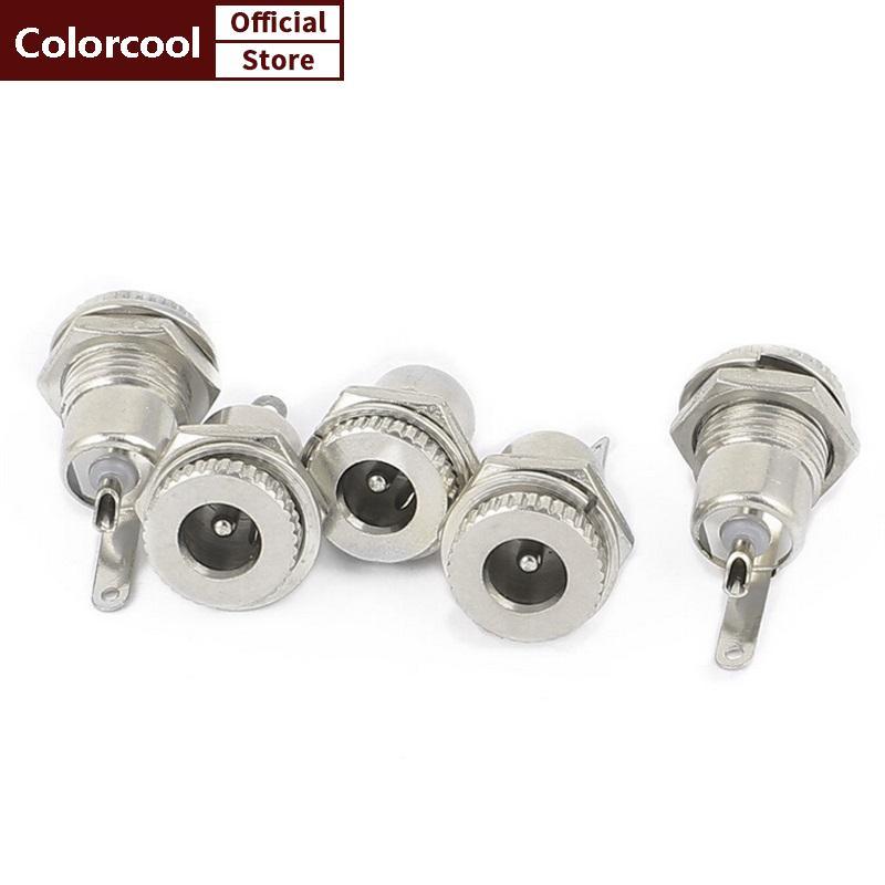 TH 5 ชิ้น 5.5 มิลลิเมตร x 2.1 มิลลิเมตร DC Power Ja Soet หญิงแผง Mount Connector DC-099 HH