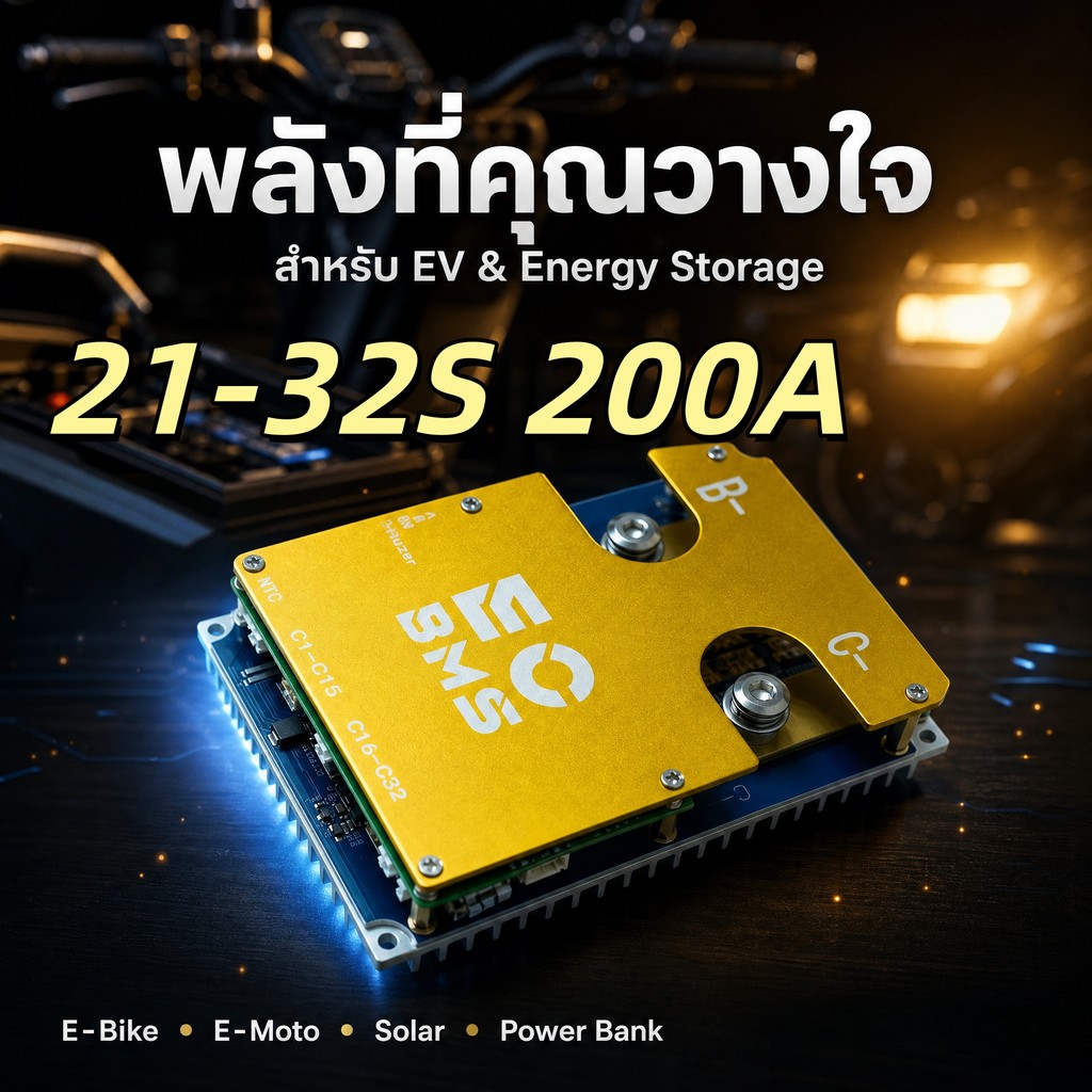 ECBMS BMS 26S 96V LiFePO4 200A ระบบจัดการแบตเตอรี่อัจฉริยะ รถไฟฟ้าแรงดันสูง